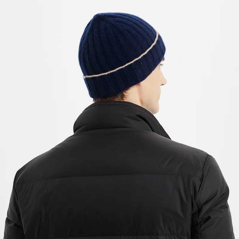 Beanie Men Winter Hat Wool Knit Autumn Warm Skiing Accessory For Outdoor Sports X250212