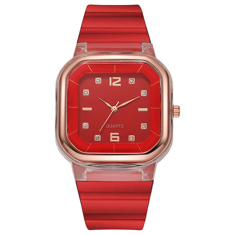 2022 New Jelly Watch for Womens Ins Simple and Fashionable Silicone Small Square Watch for Students Children and Girls Sports Watch W250212