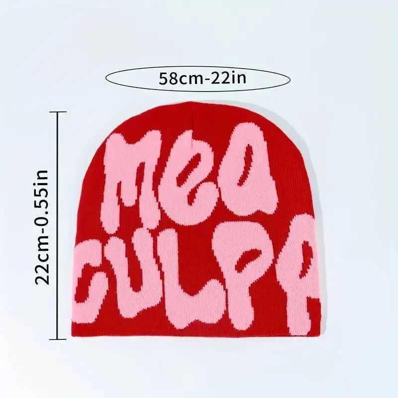 New Fashion Meacpa Unisex Y2K Beanies Hat Graphic Winter Hats Warm Knitted Hip Hop Wool Sklies Caps for Men Wen Cool Caps X250212