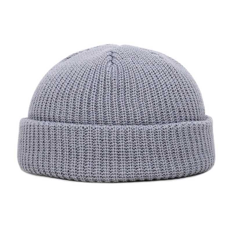Mens knitted hats and woolen hats are fashionable simple warm trendy bean solid autumn winter bean hat fashion style X250212