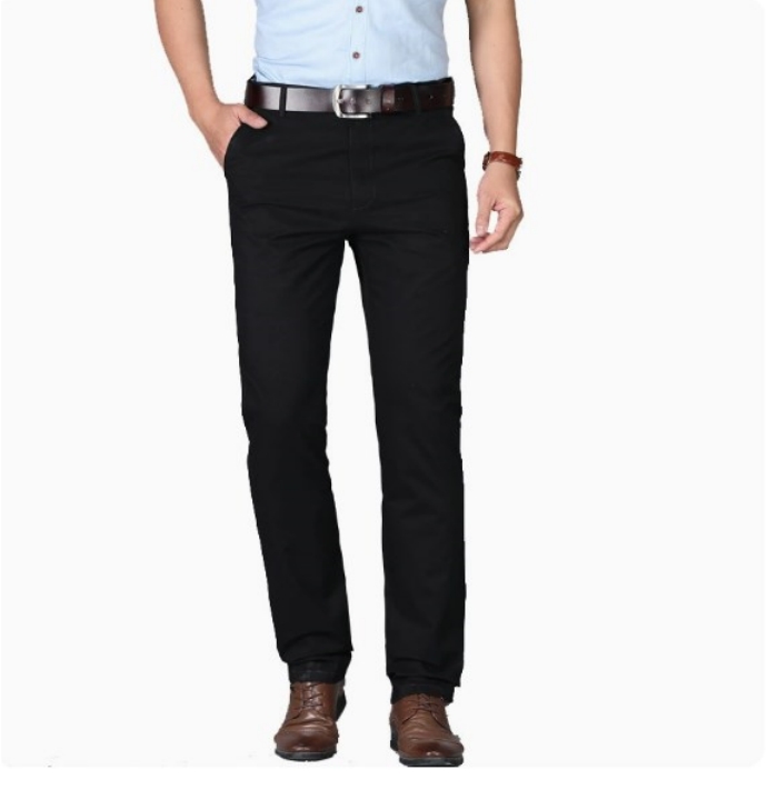 Men dress pants Khaki suit pants Fashion Brand black business trousers Straight work for male Solid Color skinny pant