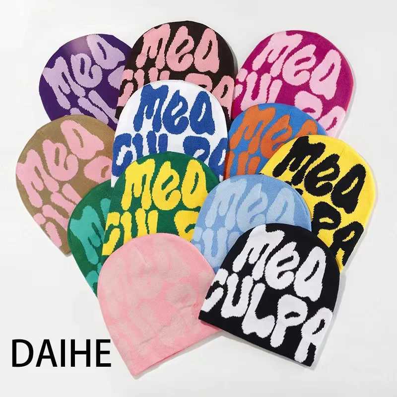 2024Hip Hop Y2k Knitting Beanies Hat Wen Men Paragraph Quality Cap Mea Cpa Warm Fashion Hundred Take Cold Cap for Wen Hats X250212