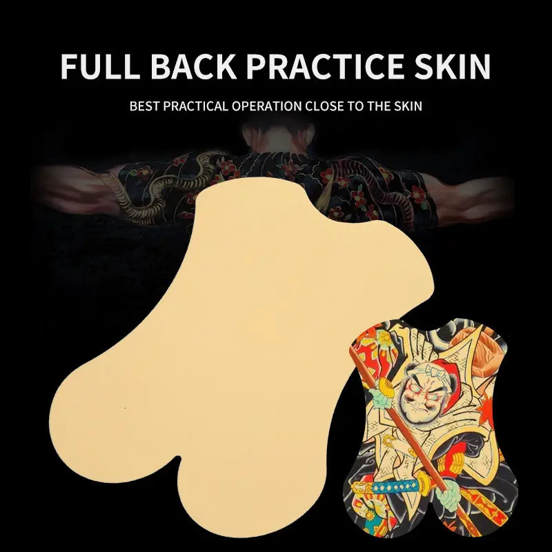 YILONG Silicone Full Back Tattoo Practice Skin M Fake Skin Double-Sided for anent Makeup Tattoo Accessory 250207