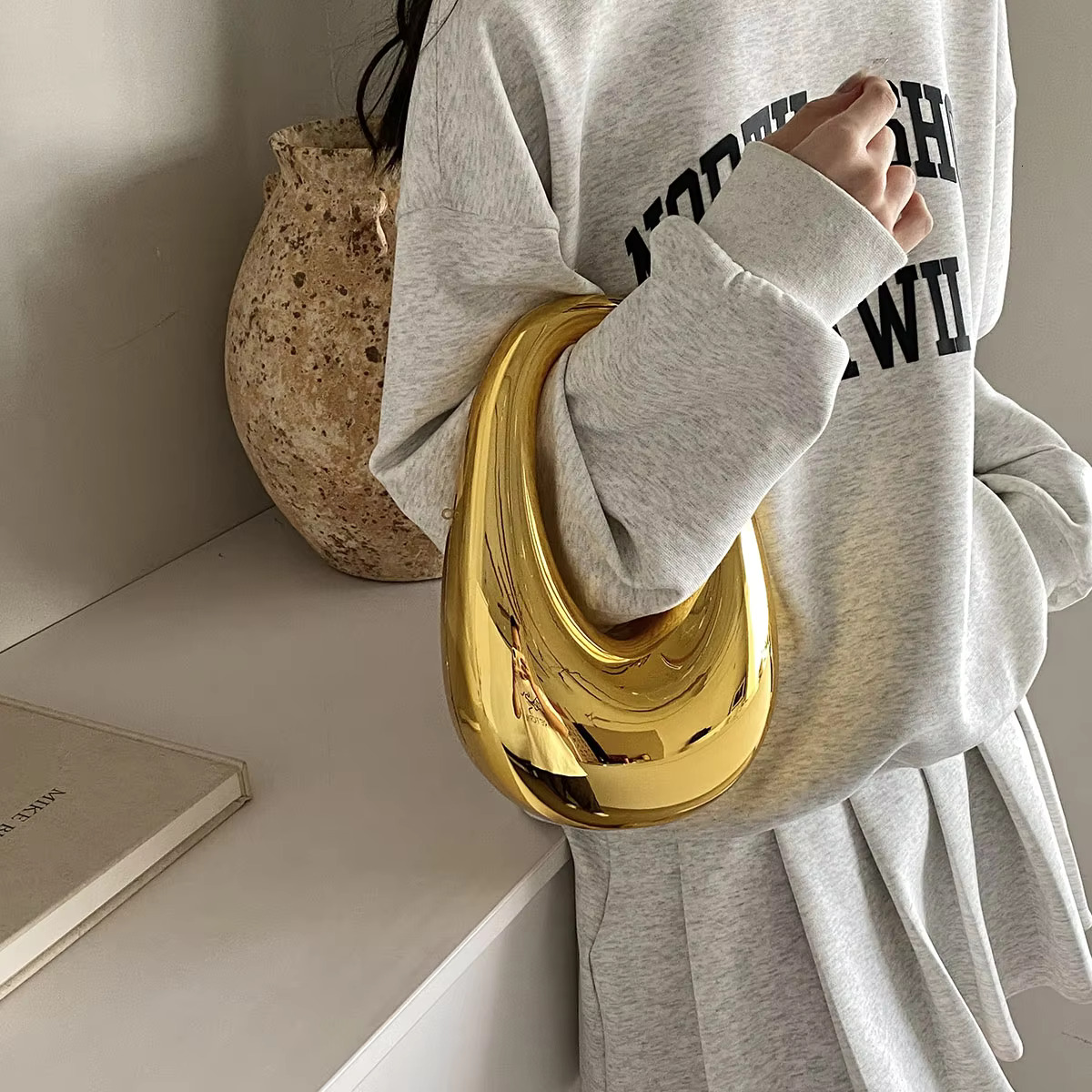 LEFTSIDE Mini Gold Chain Crossbody Bags For Women new style Y2k Females Korean Fashion Lady Sier Shoulder Bag Handbags And Purses