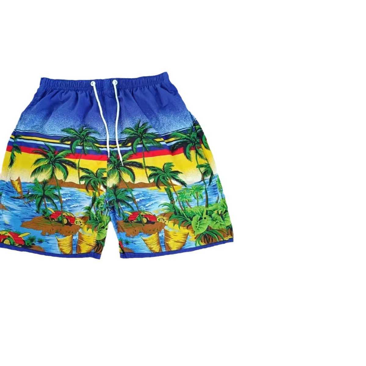 Yiwu swim trunks beach pants mens quick drying beach surfing pants Hawaiian style coconut beach pants W250212