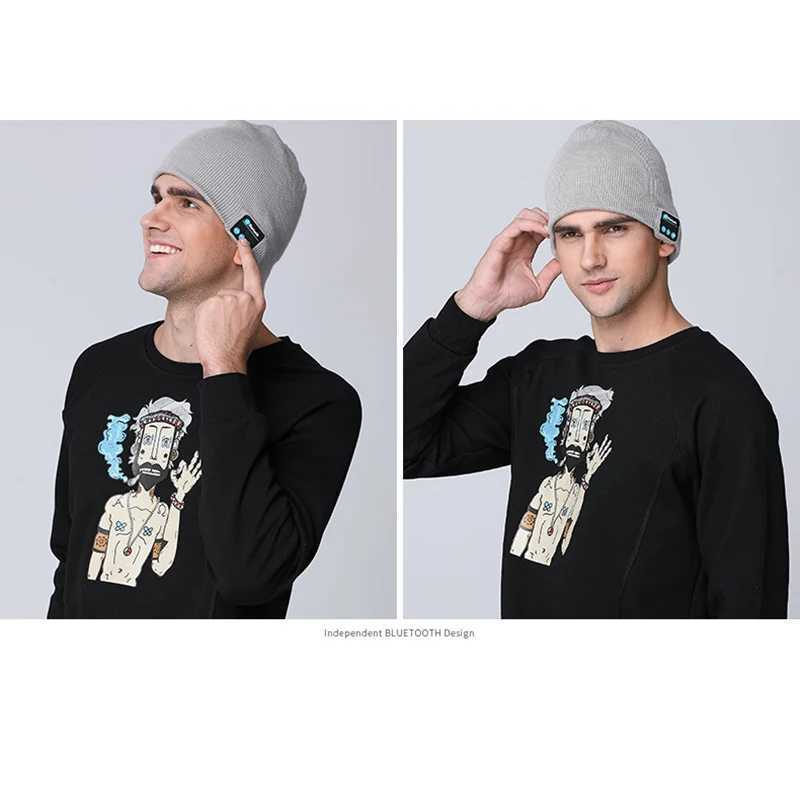 Wireless Bluetooth Knitted Beanie Hat With phones Music Phone Call Function Gifts For Men Outdoor Use X250212
