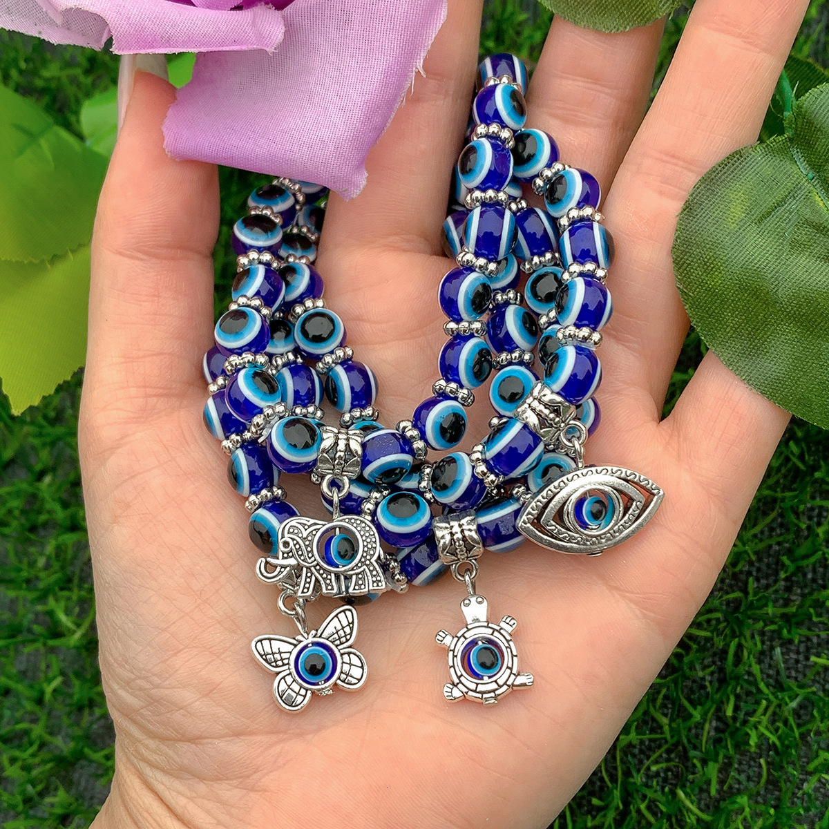 fashion Woman Jewelry Ethnic Beads Woven Butterfly Buddha Simple Personality Eye designer Bracelet