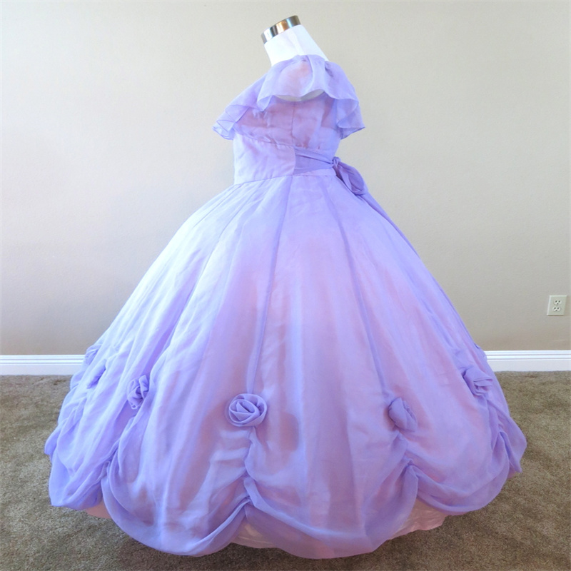 Fariy Lilac Floral Prom Dress Cap Sleeves Civil War Elf Obsessed Evening Dress 1860s Medieval Birthday Party Gowns Customized Robe Soirees Chic Vestio