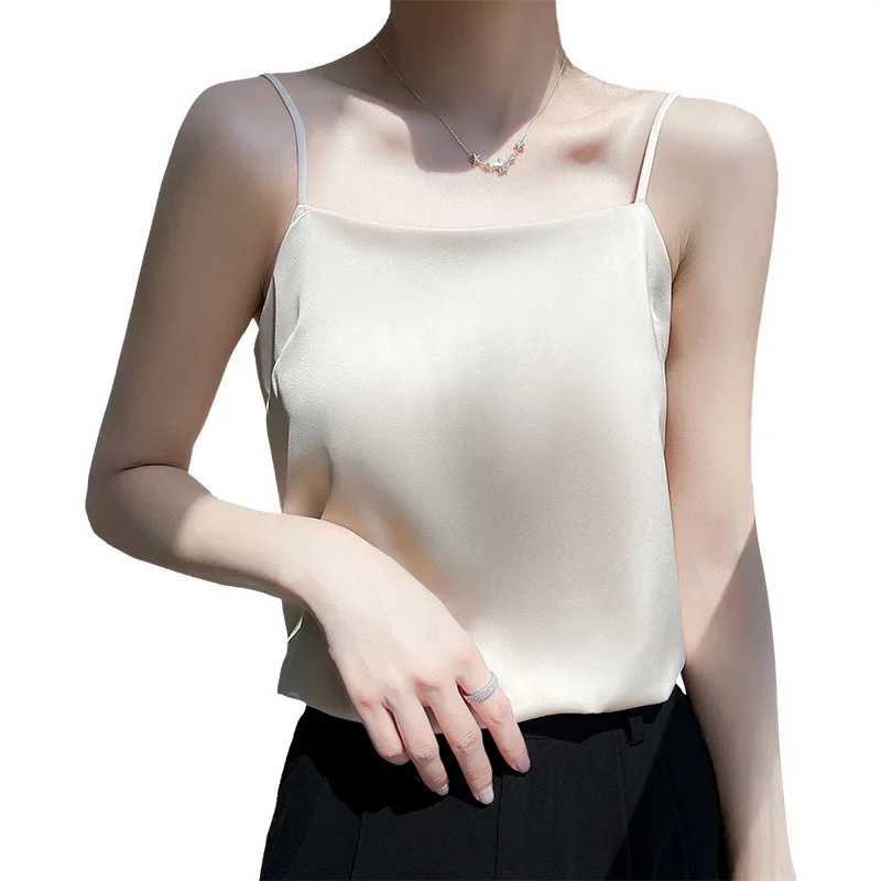 Casual Women Camis Tops Solid Spring Summer Tops Sexy Bottoming Tank Tops Office Lady Top 2024 Fashion Korean Camis Tank TopXJ250212