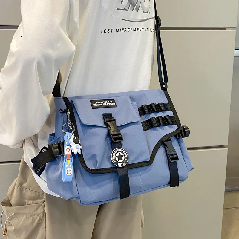 Canvas Crossbody Bags for Women Nylon Men Postman Student Shoulder Messenger Bag Large Satchel Fashion Bookbag Big Handbags 250207