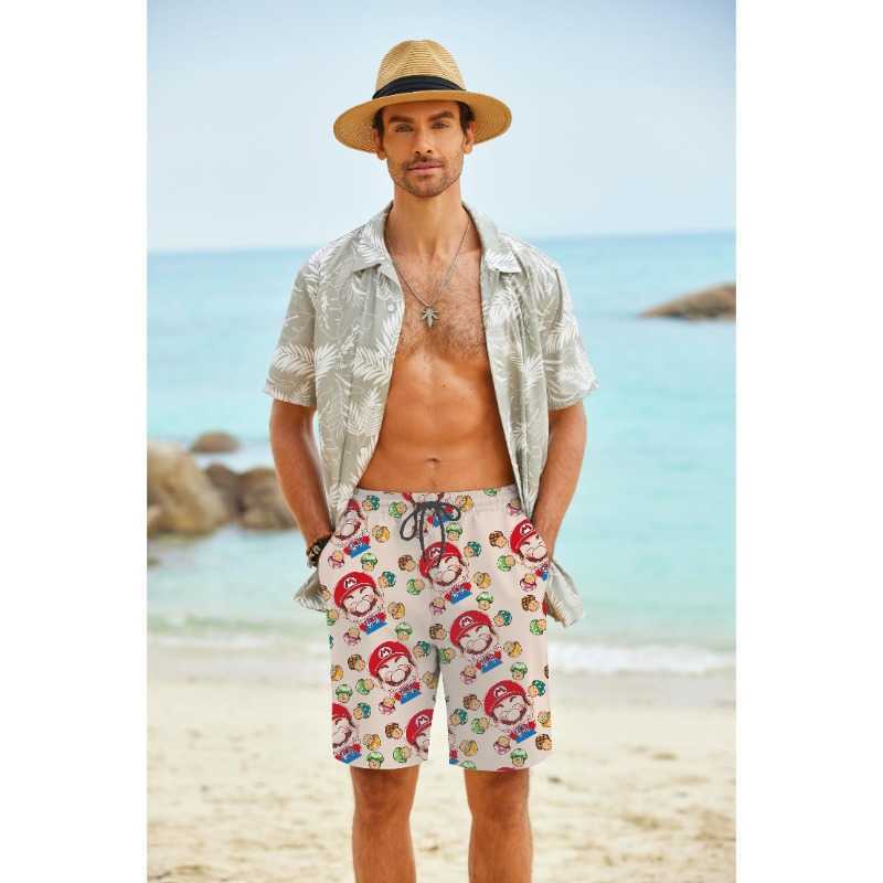 Summer Wal Mart Beach Pants Mens Fashion Digital Printing Quick drying Shorts Couples Beach Vacation Casual Pants W250212