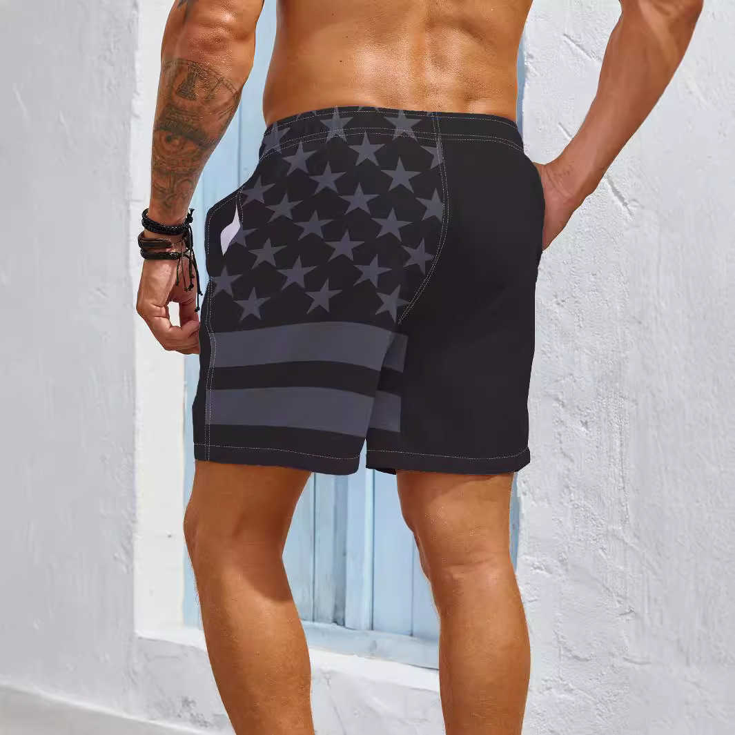 Mens quick drying beach shorts swimming trunks Hawaiian mens shorts casual mens beach summer surfing pants W250212