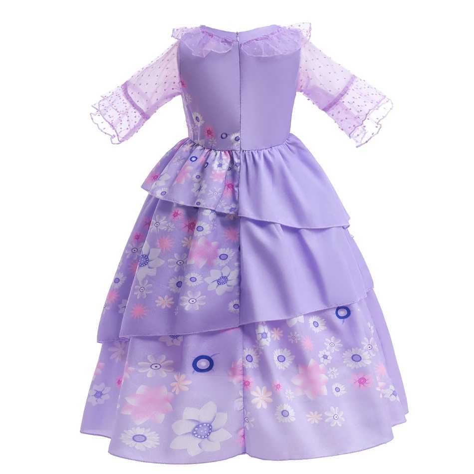 Encanto Costumes Cosplay Princess Dress Isabella Charm for Girls Carnival Christmas Birthday Par Isabela Clothing 2-10TXJ250117