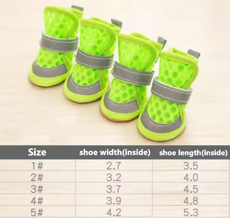 Dog Shoes for Small Dogs, Puppy Dog Boots Paw Protectors for Summer Hot Pavement, Hexagons are more breathable, Anti Slip Sole,with reflective strips 