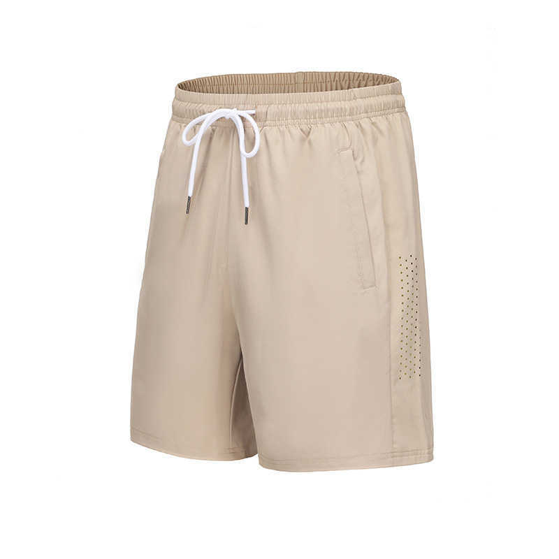 Mens fitness shorts summer ice silk thin fit plus size running speed drying 5-pin casual pants for wearing outside W250212