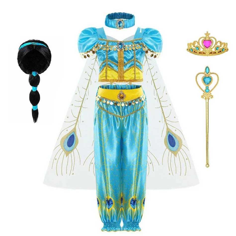 Halloween Par Princess Charms Dress Girls Birthday Par Kids Jasmine Costume DressXJ250117