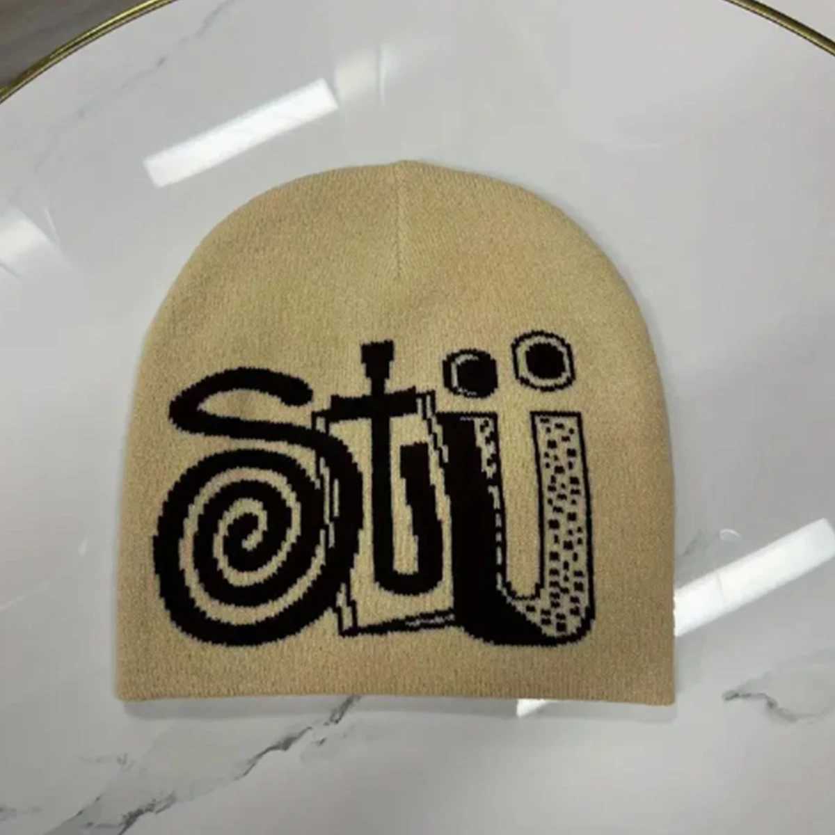 STU Letter Jacquard y2k hipp Knitted Hat Fashionable And Cool Beanie Hat Suitable For Daily Use Ideal for Gifts X250212