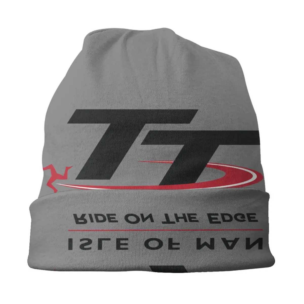 Cust Isle Of Man TT Sklies Beanies Caps Cool Winter Warm Men Knitting Hat Unisex Adt Motorcycle Bonnet Hats X250212