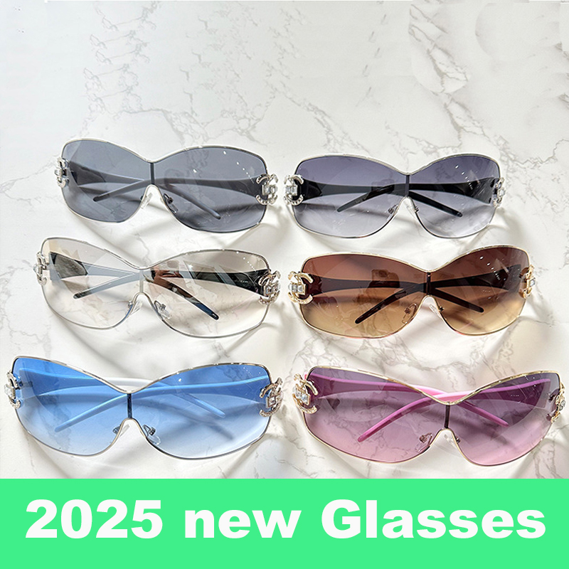 2025 Oversized Rimless Sunglasses Women Sunglasses Gradient Sun Glasses Rectangle Cutting Lens Ladies big Square Y2K Style Women Eyewear