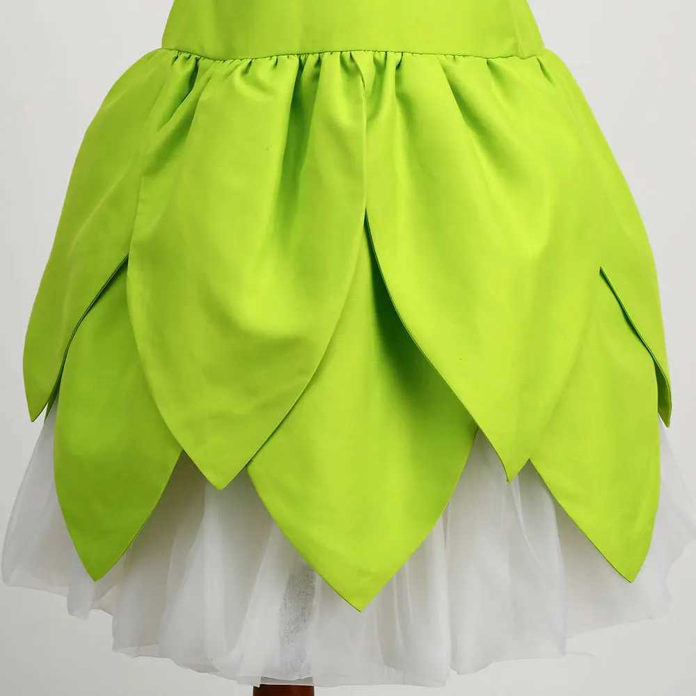 Baby Girl Tinker Bell Green Fairy Dress Kids Kindergarten Stage Performance Outfits Children Luxury Elf Cosplay Costume GiftXJ250117