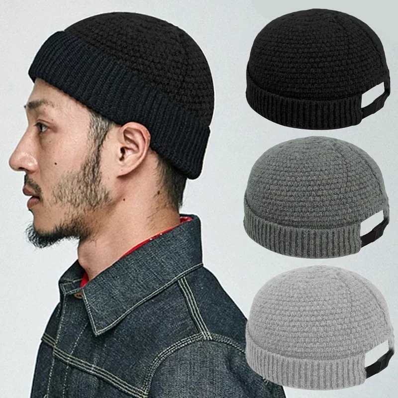 2024 NEW Knitted Baseball Cap Men Beanie Warm Soft Winter Hats Landlord Hip Hop Hat Skl Caps Outdoor Rolled Bonnet Hat Wen X250212