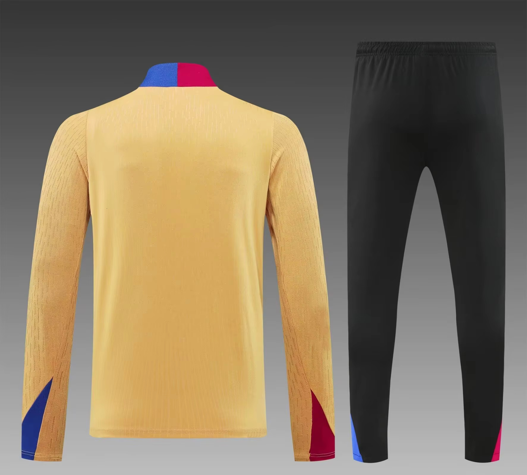 New Men Sports Set Barcaes Fans Shirt Soccer Half Zipper Jacket Training Wear Games Jerseys Baseball Kit Tops And Trousers