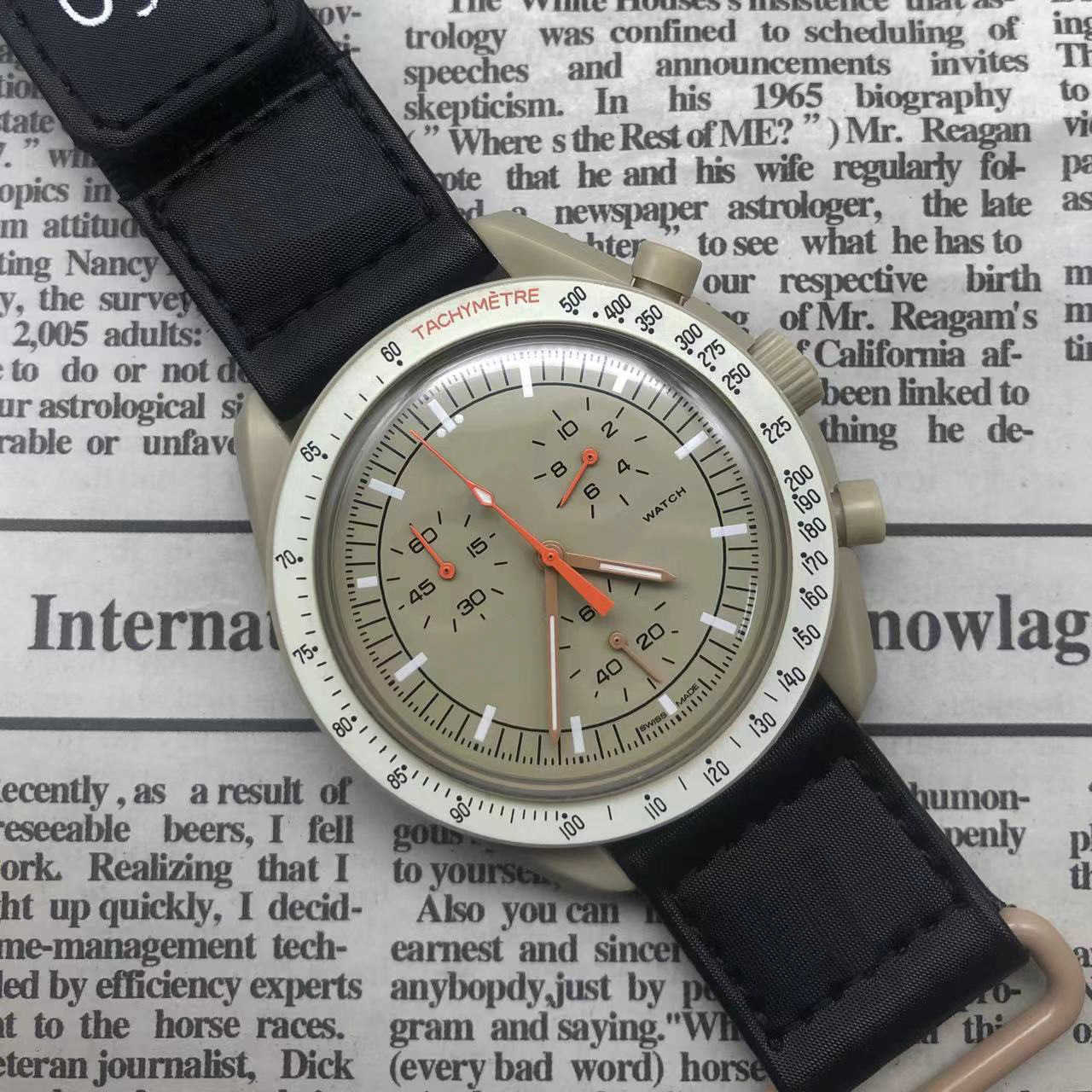 Moon Mercury Co branded Planet Space Watch Timing Six needle quartz watch is popular W250212