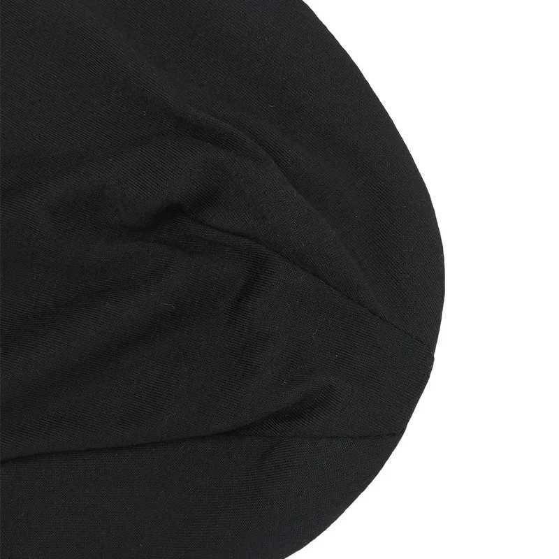 Cotton Slouchy Beanie Hip-Hop Soft Lightweight Running Beanie Adt Dwarf Hat Chemo Cap for Men Women Hip-Hop Sleep Cap Stretchy X250212