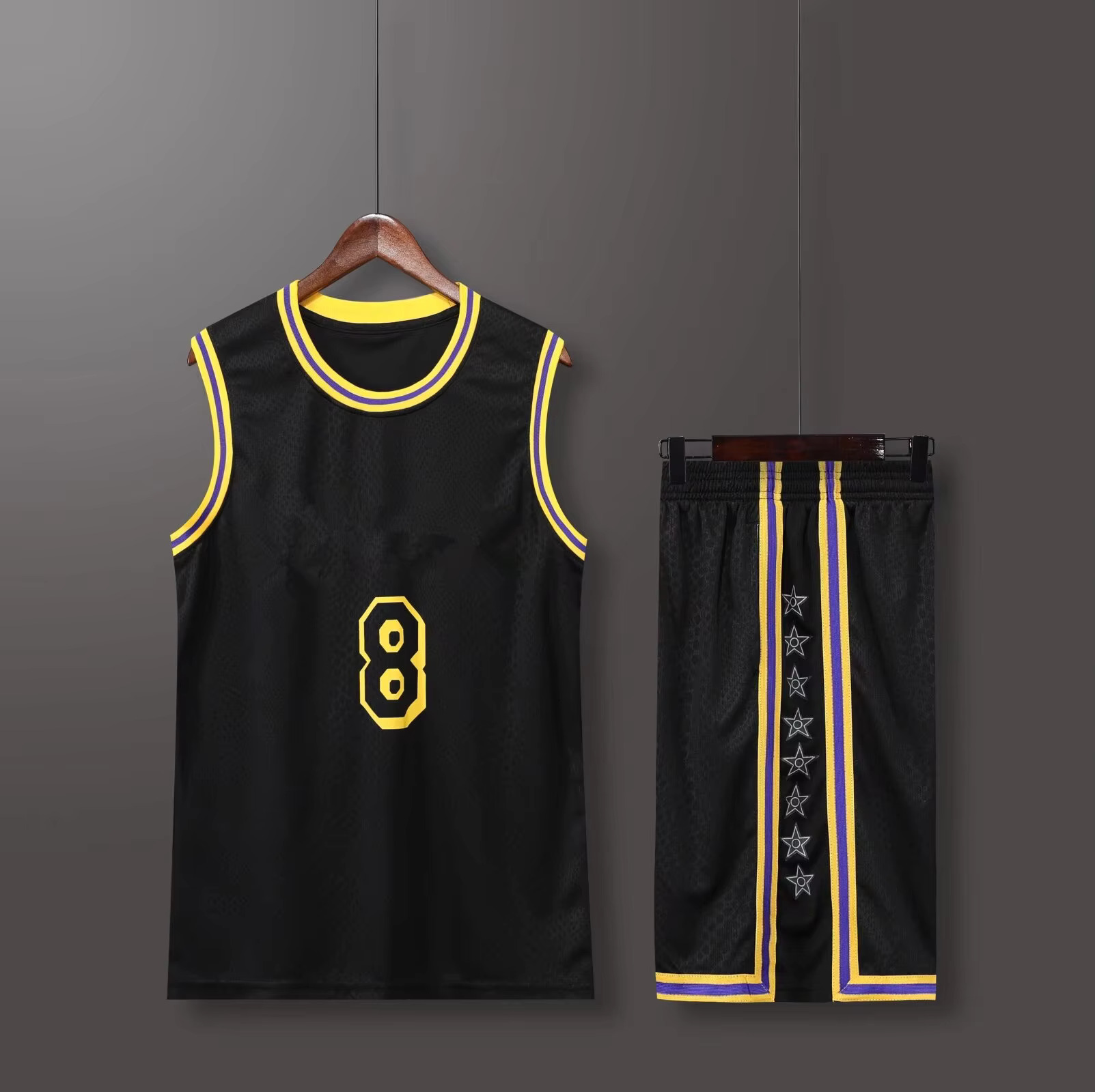 New 2024 Men's Sports Kit American JAMES Fans Basketball Jerseys Men Kids Game Team Shirt Training Vest And Shorts