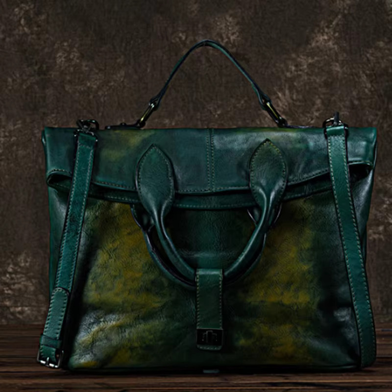 High Quality Natural Skin Women Messenger Shoulder Bag Vintage Leisure Cross Body Tote Handbag Top Handle Genuine Leather Bags