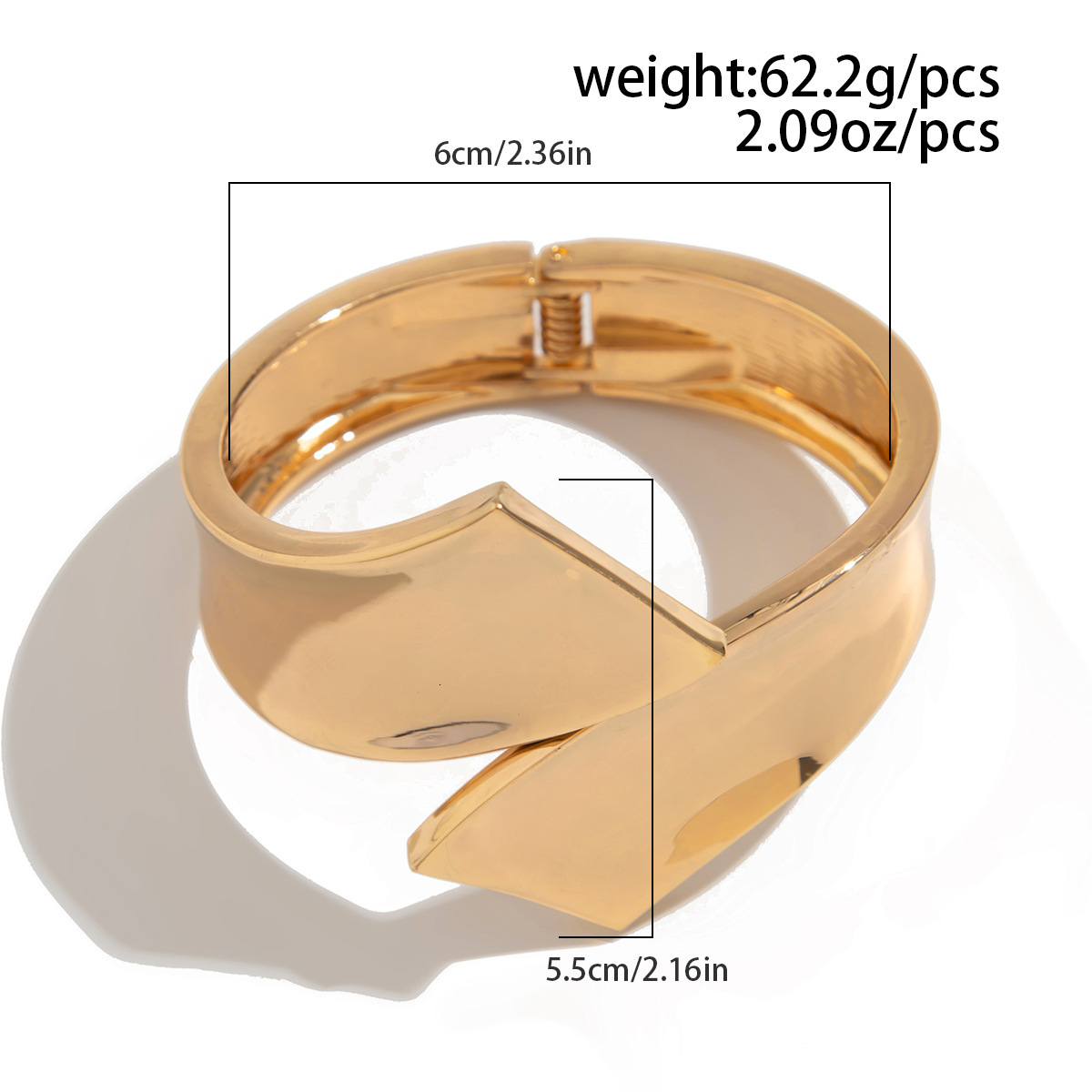 designer Woman Jewelry Creative Color Contrast Ins Geometric Opening Women's Fashion Alloy Smooth Wrapped Bracelet