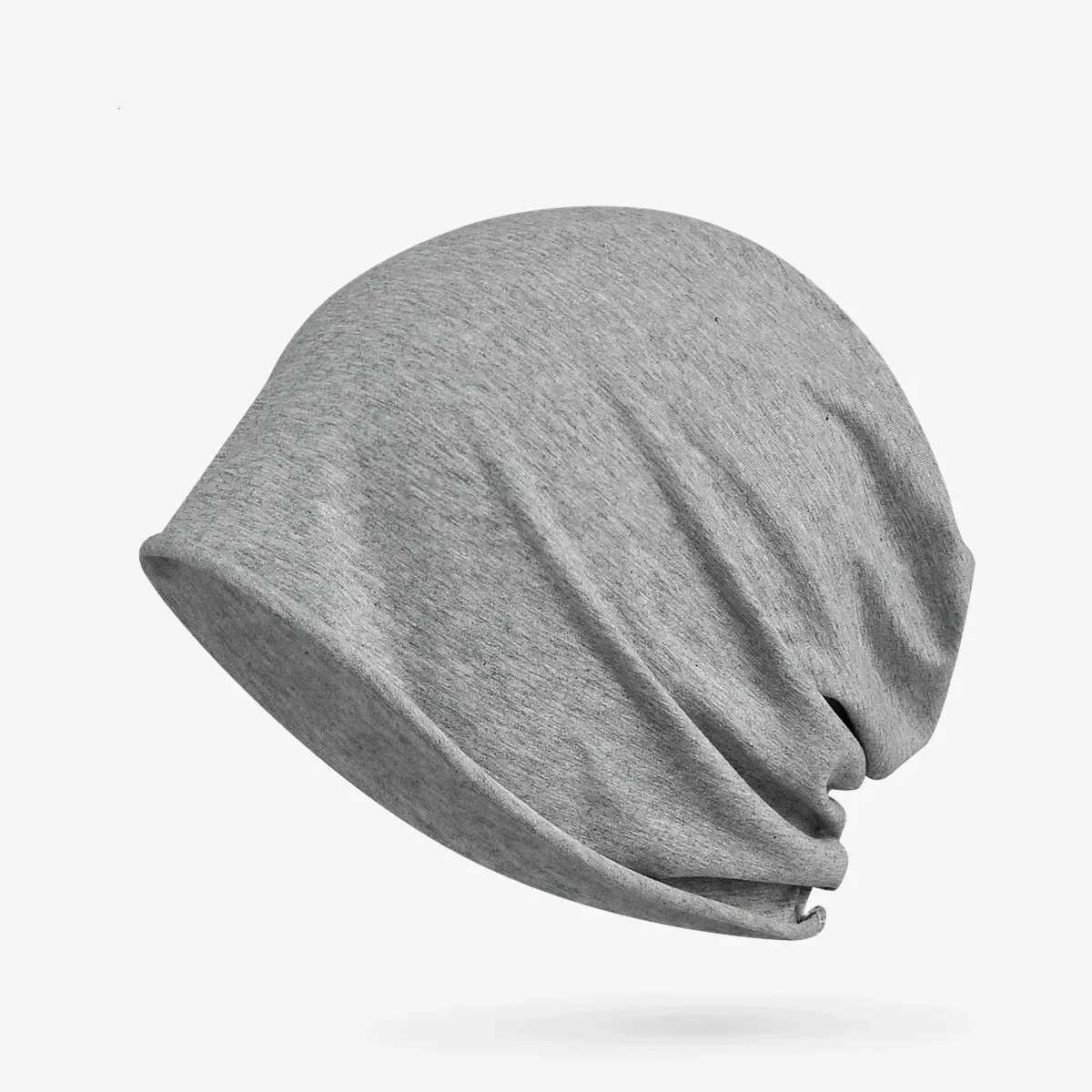 Hats Beanies for Men Wen Unisex Autumn Summer Beanie Cotton Solid Color Elastic Bonnet Hip Hop Baggy Cap M Fem Thin X250212