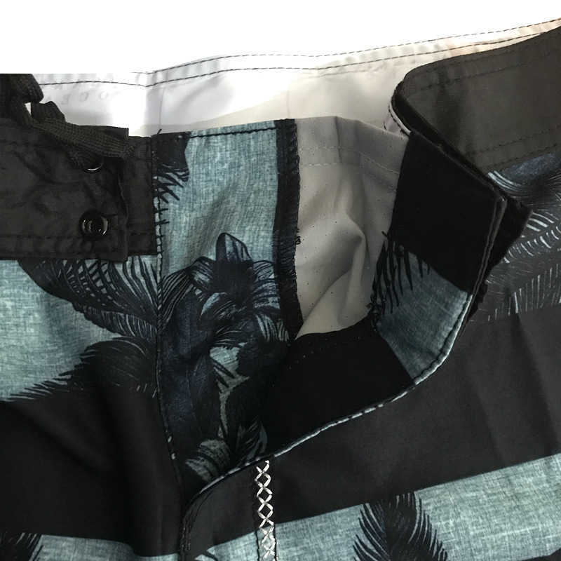 Hot selling stretch quick drying plant pattern surf print beach pants fitness mens feather flower shorts W250212