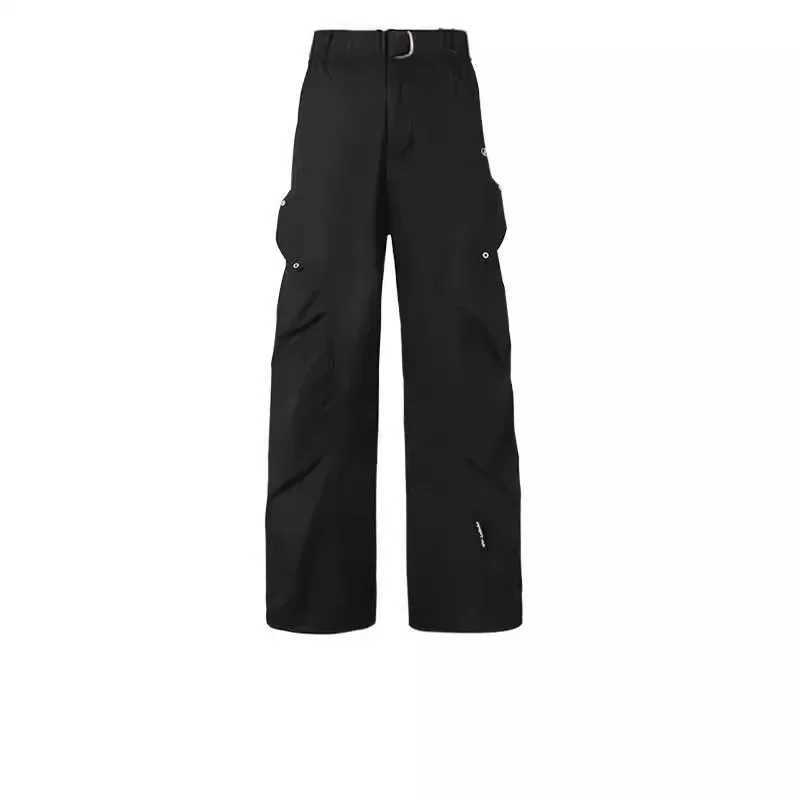 American Style Streetwear 2024 New Trendy Wide-Leg Loose-Fit Vintage Straight-Leg Casual Pants For Men SummerT250208