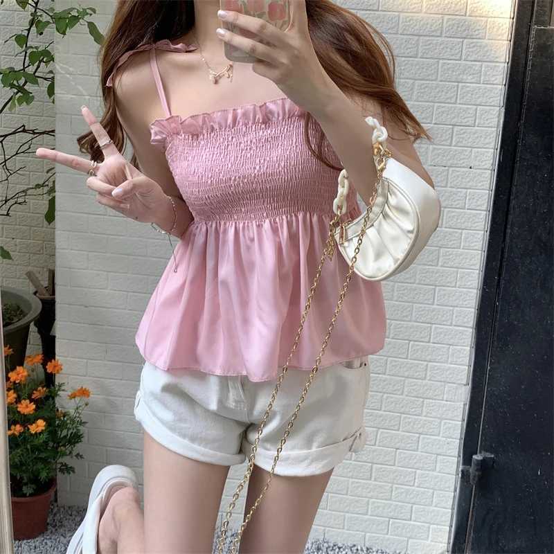 2024 New Solid Color Fashion Women Hotsweet Basics Backless Casual Y2k Camis Sexy Clothes Ele TopXJ250212