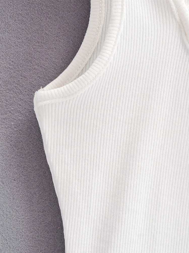 2024 Summer NEW Arrival Women Solid Color Sexy Causal 2 Piece Croped-Tops Tanks For LadiesXJ250212
