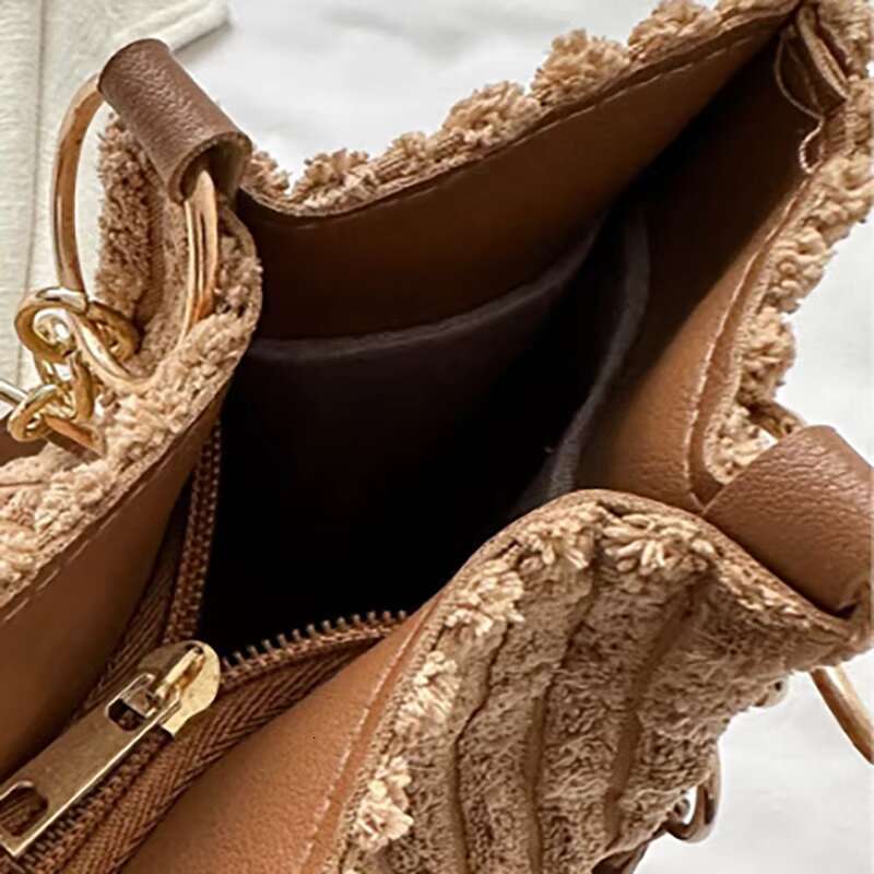 Women's Bags Women Corduroy Bag, Solid Color Handbag, Fixed Shoulder Strap, Large Capacity Simple Multifunctional Design Casual