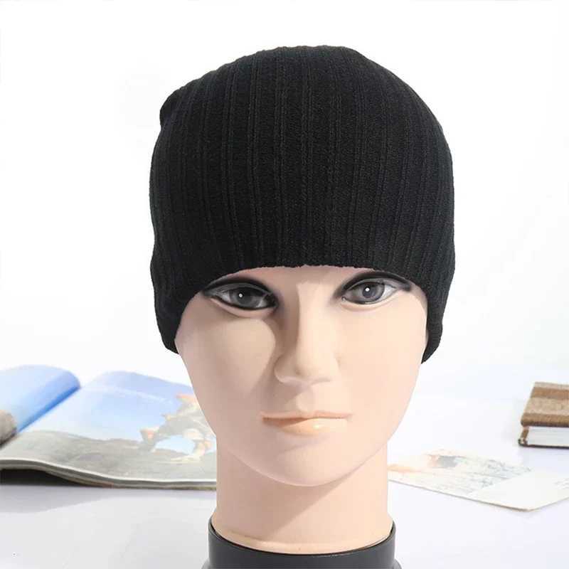 Solid Color Crimping Sklies Beanies Keep Warm Unisex Hip Hop Black White Gray Winter Korean Men Beanie Wen Knitted Hat X250212