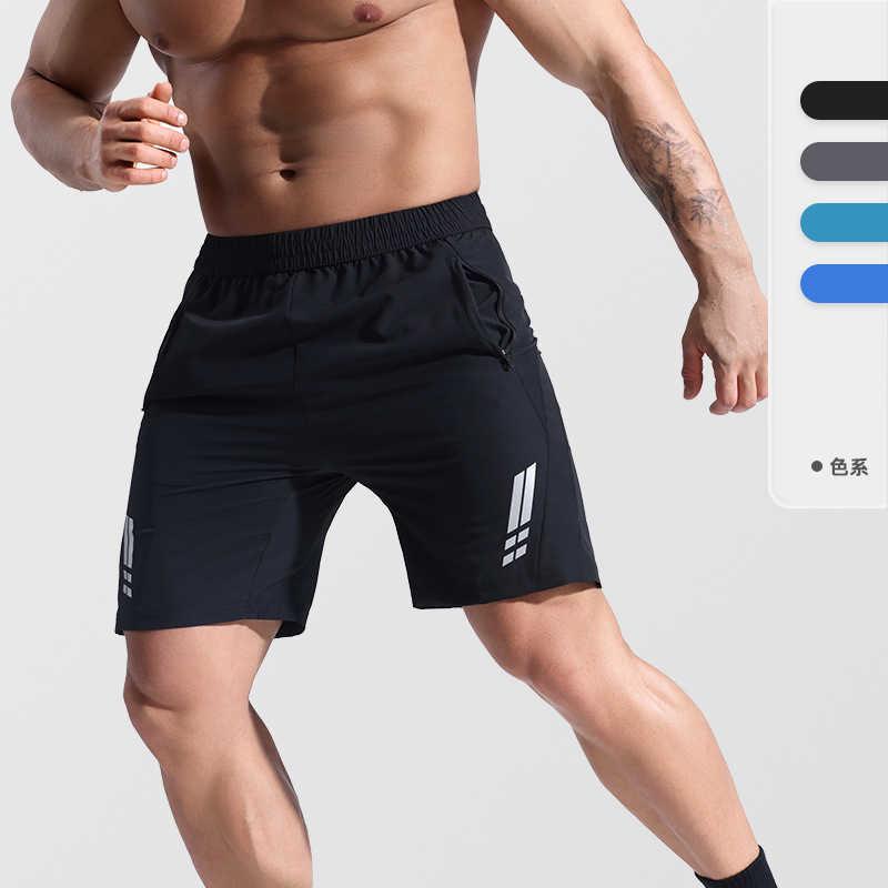 New mens sports shorts outdoor running ice silk quick drying pants running fitness five quarter pants W250212