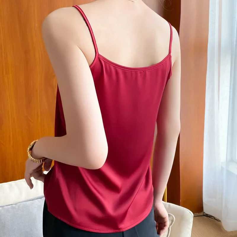 Casual Women Camis Tops Solid Spring Summer Tops Sexy Bottoming Tank Tops Office Lady Top 2024 Fashion Korean Camis Tank TopXJ250212