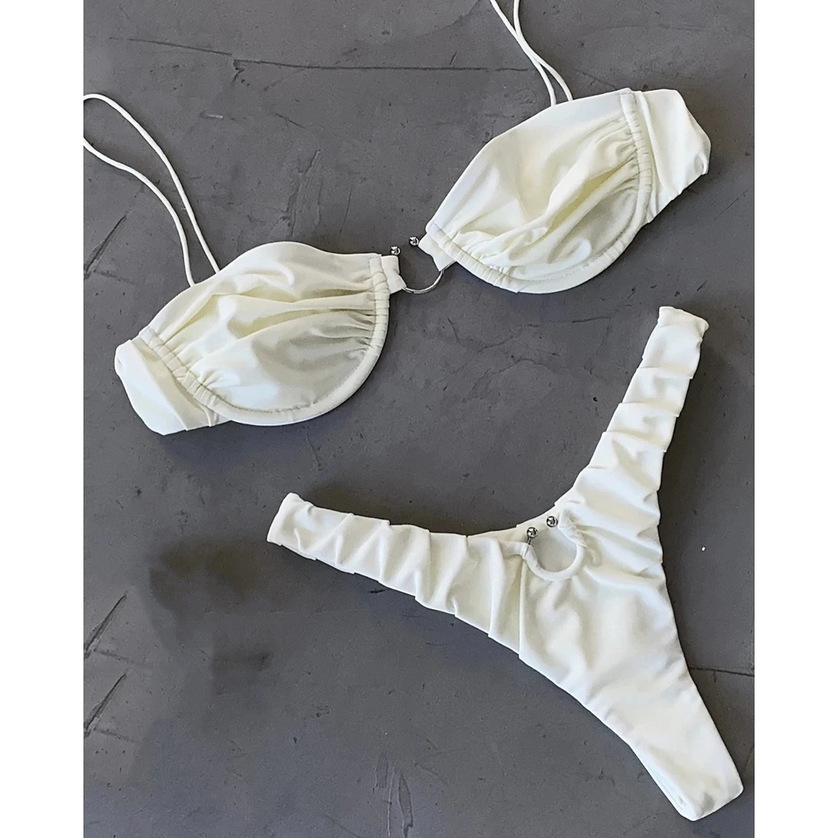 Solid Micro Bikinis Sexy Women Swimsuits Female Swimwear Bikini Set Bathing Suit Swimming Suits Beachwear Solid Biquini 250210