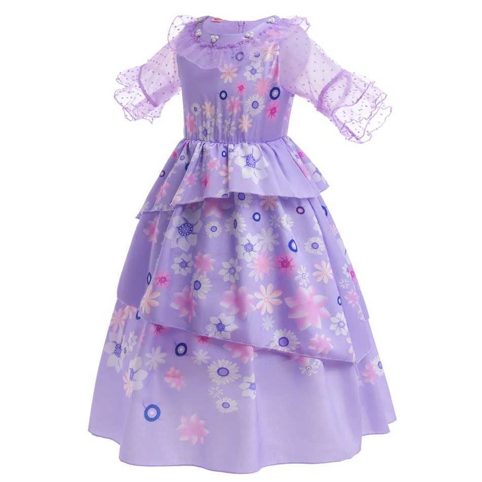 Encanto Costumes Cosplay Princess Dress Isabella Charm for Girls Carnival Christmas Birthday Par Isabela Clothing 2-10TXJ250117