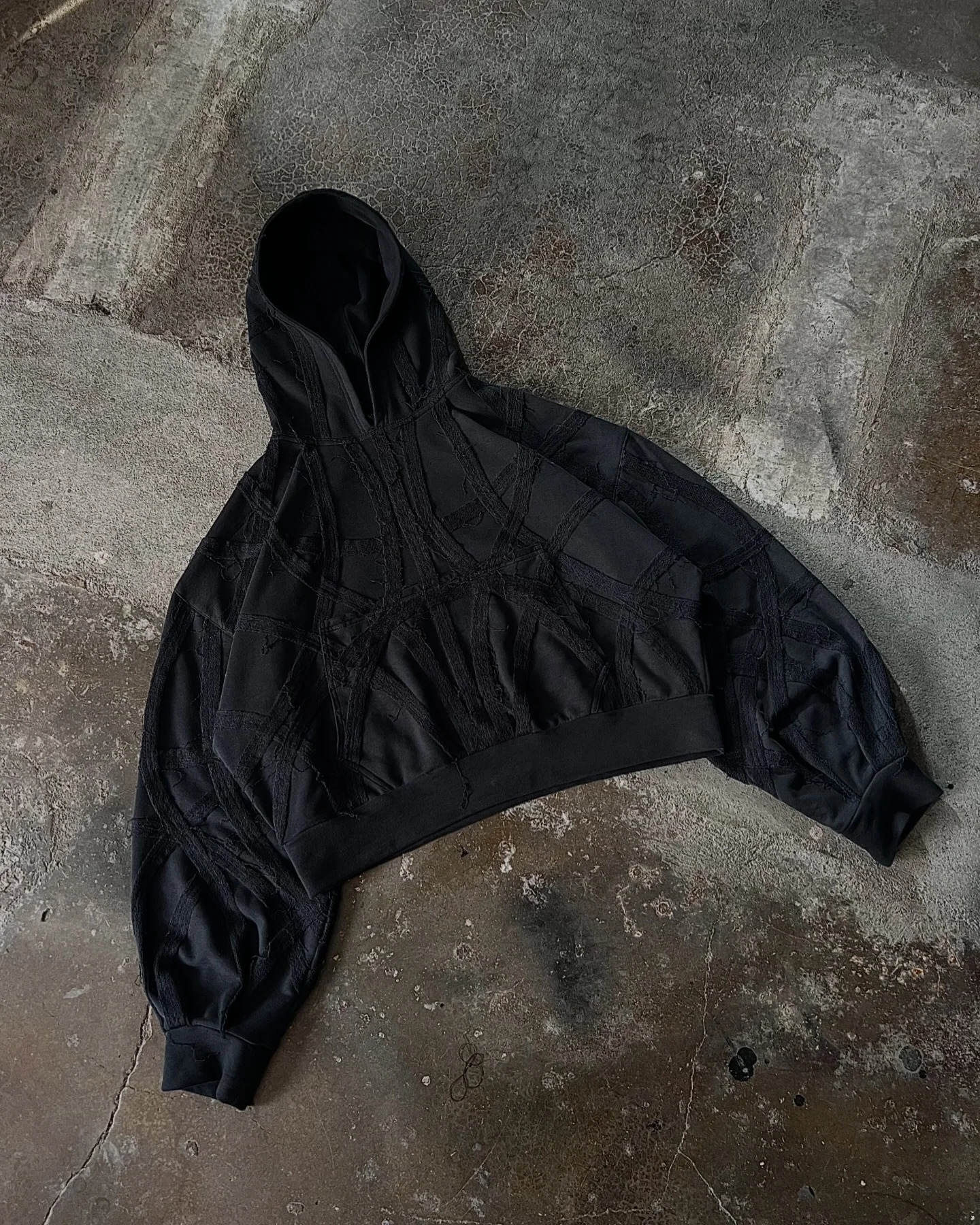 Streetwear Gothic Retro Sweater Patchwork Striped Hoodie Men and Women Y2k Hip Hop Harajuku Fashion Black Hooded Sweatshirt 250304