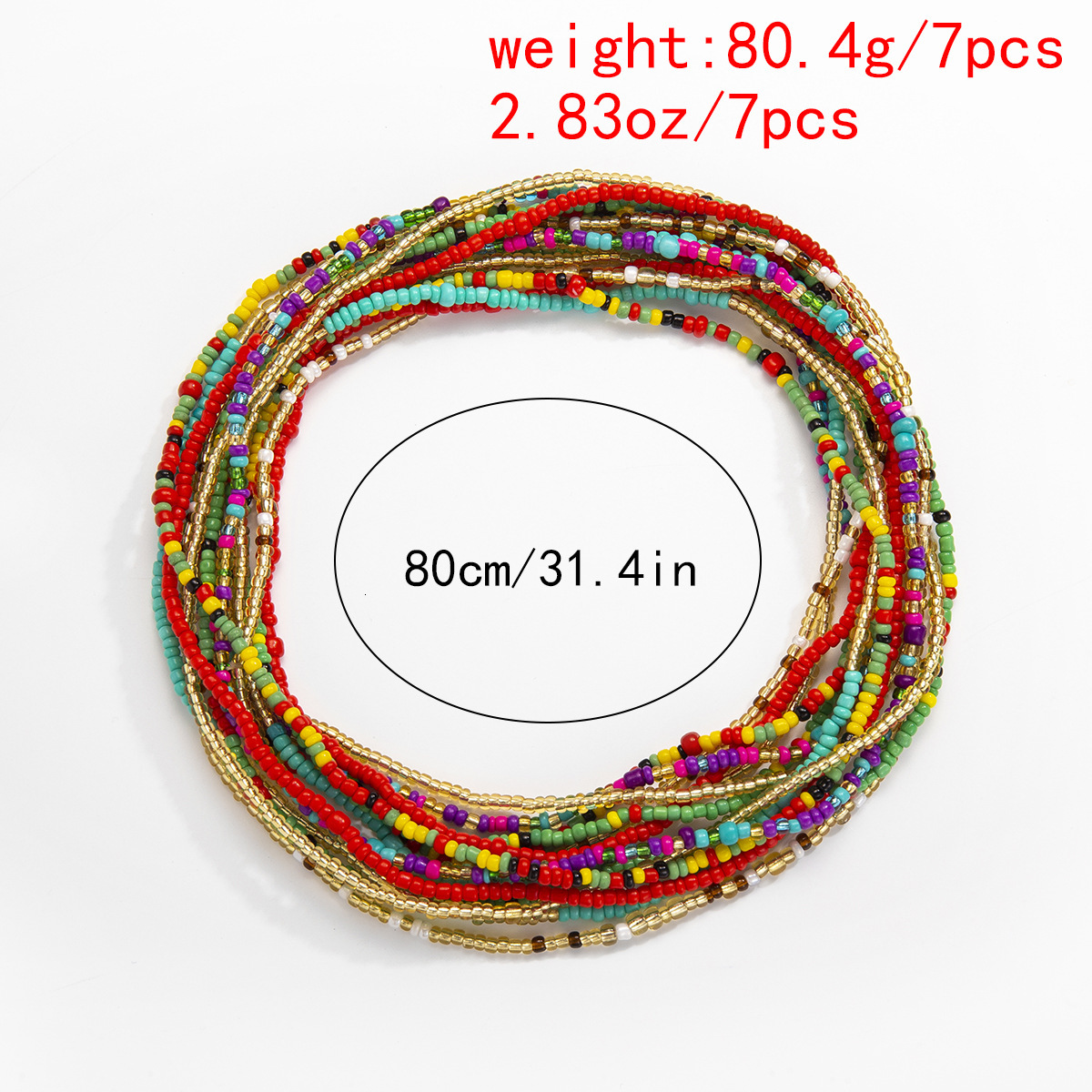 Woman Fashionable multi-layered mixed body accessories, sexy handmade beaded contrasting beige bead designer waist chain set