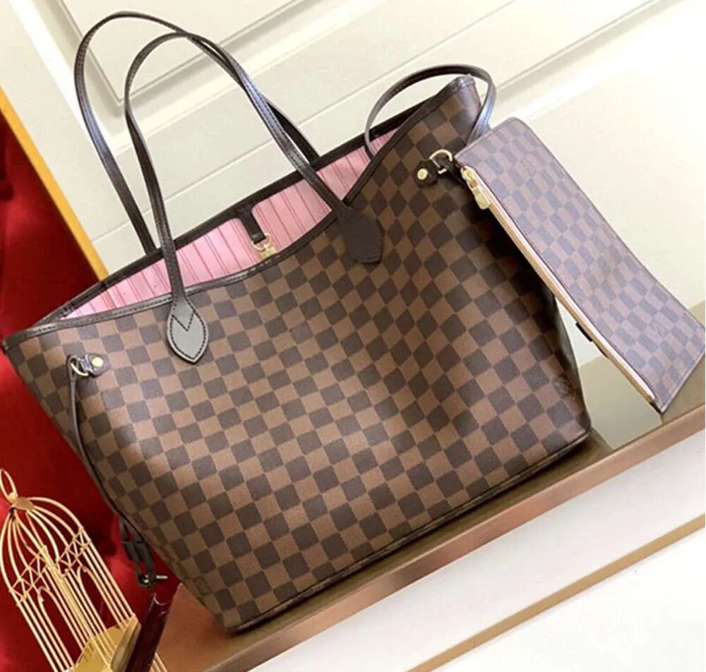 Evening Tote bag Designer bags handbag wallet Fashion Leather messenger bag old wer Brown lattice MM shoulder Women Bags High Capacity Composite