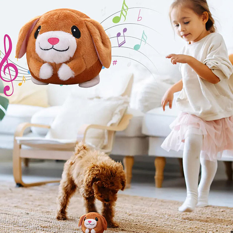 Electronic Pet Dog Toy Ball Pet Bouncing Jump Balls Talking Interactive Dog Plush Doll Toys New Gift Bounce Boredom Toys