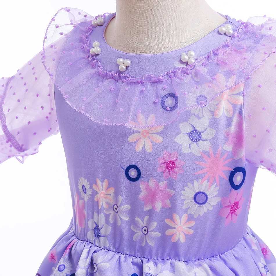 Encanto Costumes Cosplay Princess Dress Isabella Charm for Girls Carnival Christmas Birthday Par Isabela Clothing 2-10TXJ250117