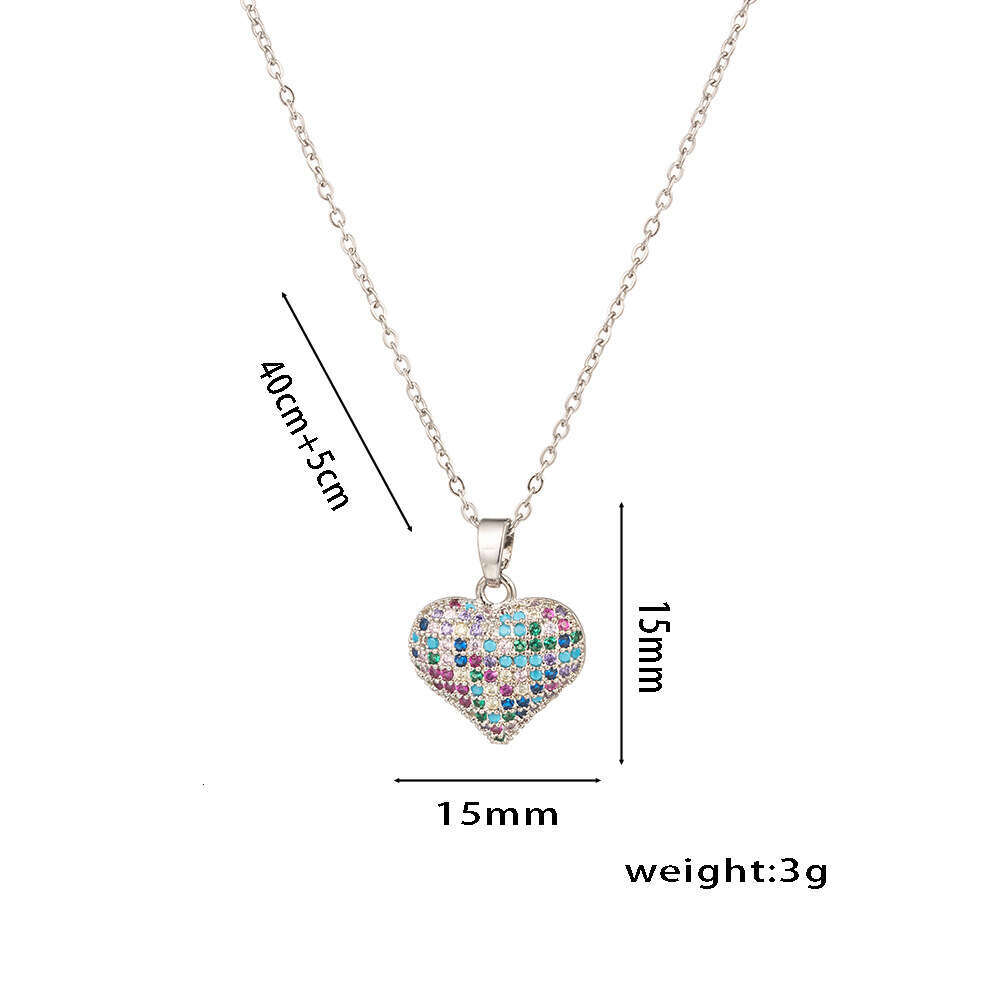 Designer Necklace For Women Europe and America's new personalized love necklace female heart shaped pendant Tiktok hot selling niche design high-