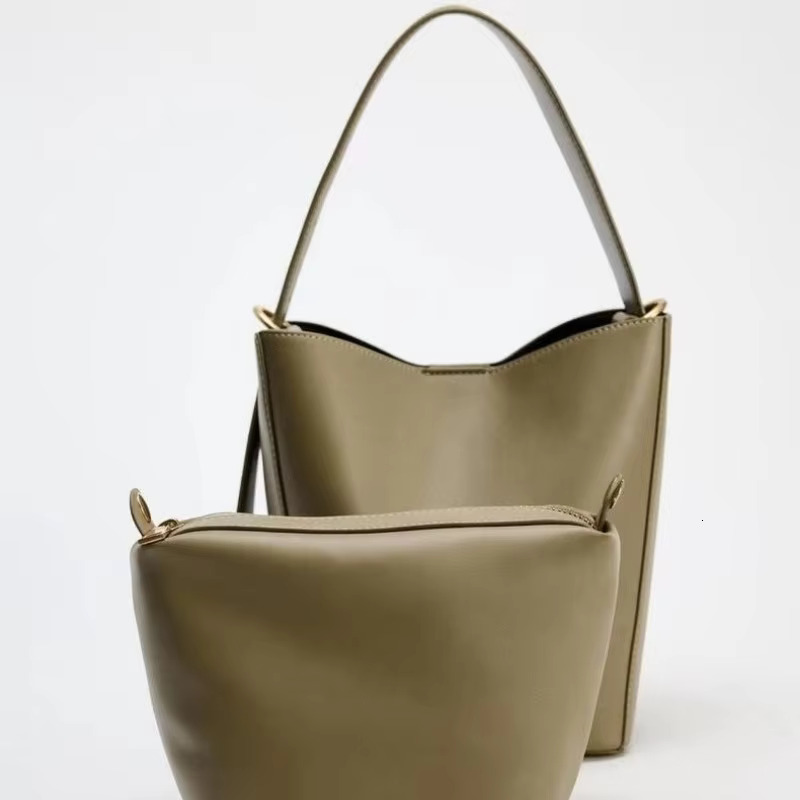 Fashion Large Capacity Buckets Designer Women Handbags Pu Leather Shoulder Crossbody Bags Small Tote Composite Bag