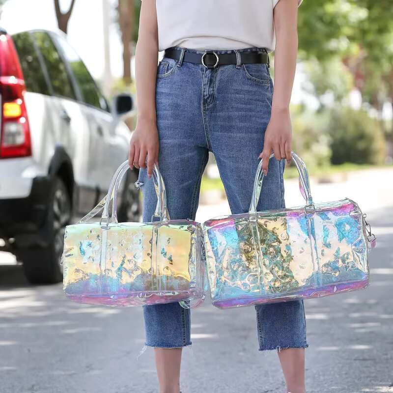 2024 Women Handbag Laser Hologram Leather New Shoulder Bag Single Shopping Bags Large Capacity Female Casual Tote Bolsa Sier